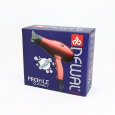 Фен для волос DEWAL Profile Compact красный, 2000 Вт, ионизация, 2 насадки