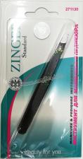 Пинцет для бровей скошенный Zinger zs-86022-color