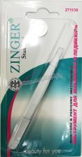 Пинцет для бровей скошенный Zinger zs-86022-color