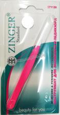 Пинцет для бровей скошенный Zinger zs-86124-color