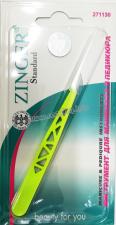 Пинцет для бровей скошенный Zinger zs-86078-color